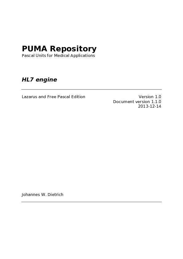 (PDF) PUMA HL7 Engine