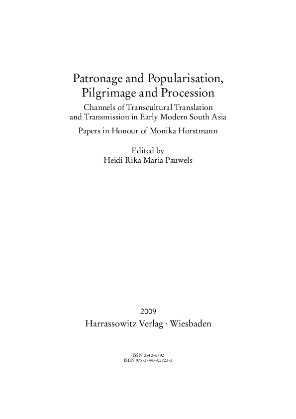 (PDF) Patronage and popularisation, pilgrimage and procession ...