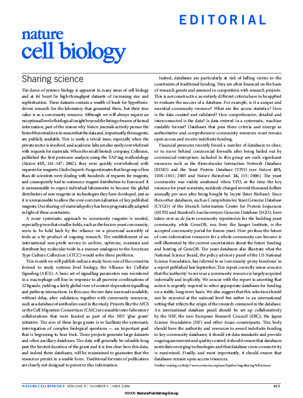 (PDF) Sharing science