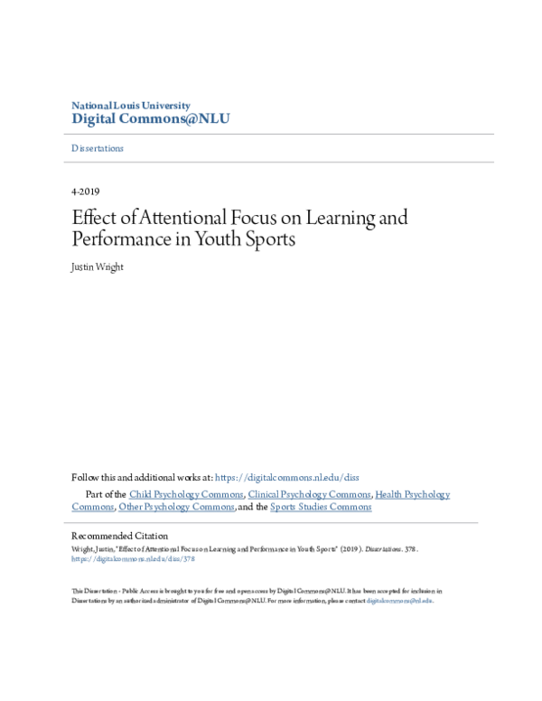 (PDF) Effect of Attentional Focus on Learning and Performance in Youth ...