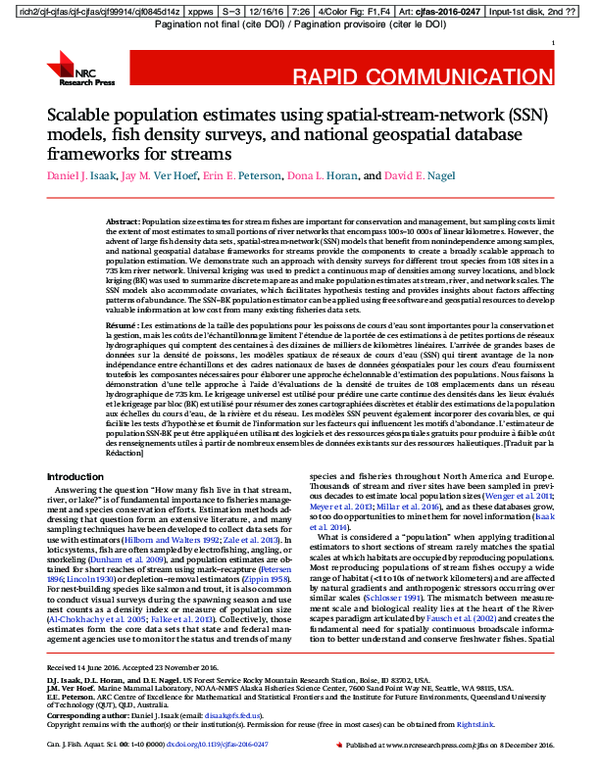 (PDF) Scalable population estimates using spatial-stream-network (SSN ...