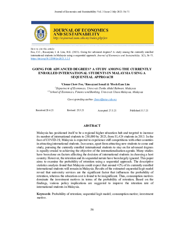 (PDF) Going for Advanced Degrees? A Study Among the Currently Enrolled ...