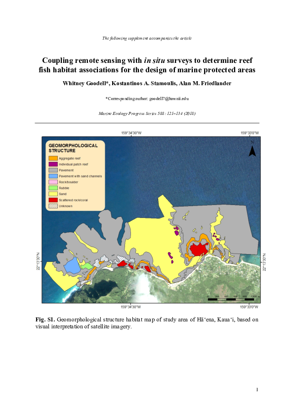(PDF) Coupling remote sensing with in situ surveys to determine reef ...