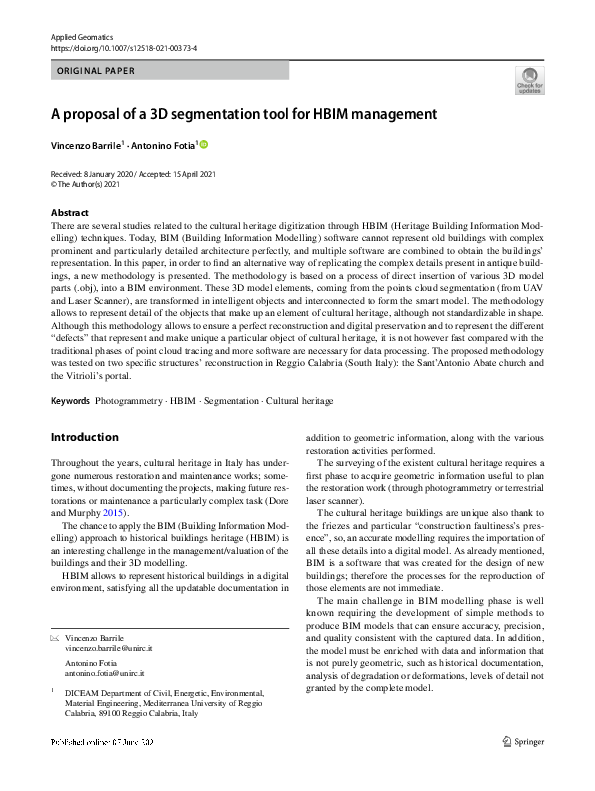 (PDF) A proposal of a 3D segmentation tool for HBIM management
