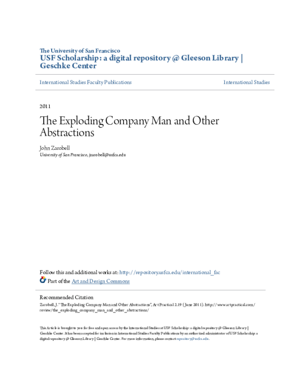 (PDF) The Exploding Company Man and Other Abstractions