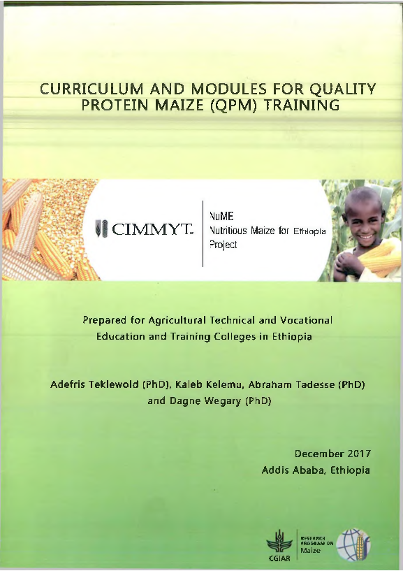 (PDF) Curriculum and modules for quality protein maize (QPM) training