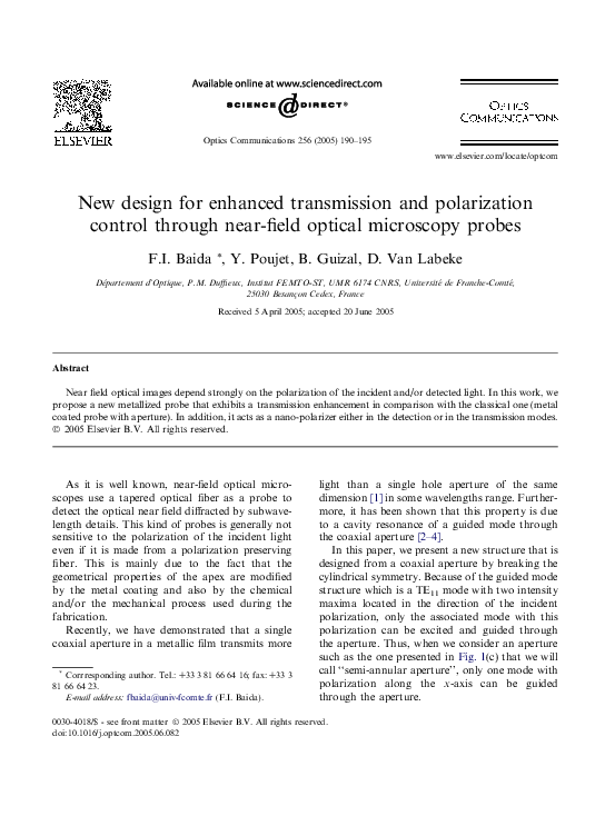 (PDF) New design for enhanced transmission and polarization control ...