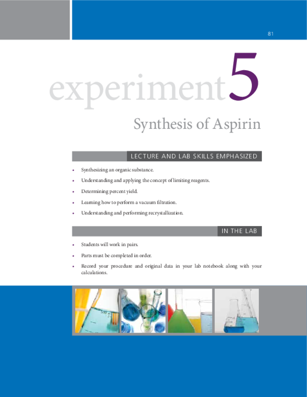 (PDF) Synthesis of Aspirin Eugene Weiner Academia.edu
