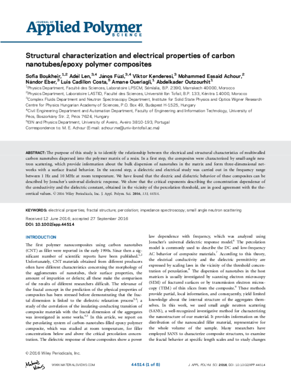 (PDF) Structural characterization and electrical properties of carbon ...