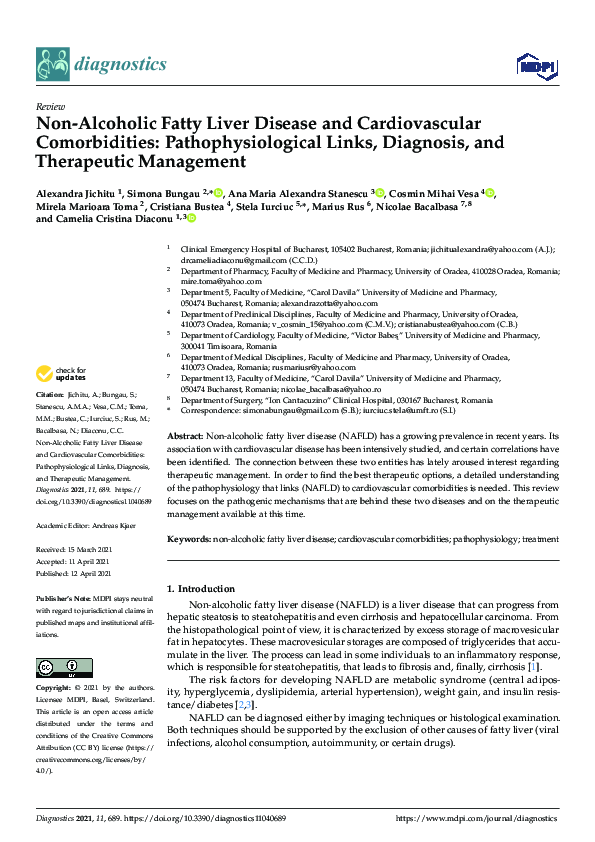 (PDF) Non-Alcoholic Fatty Liver Disease and Cardiovascular ...
