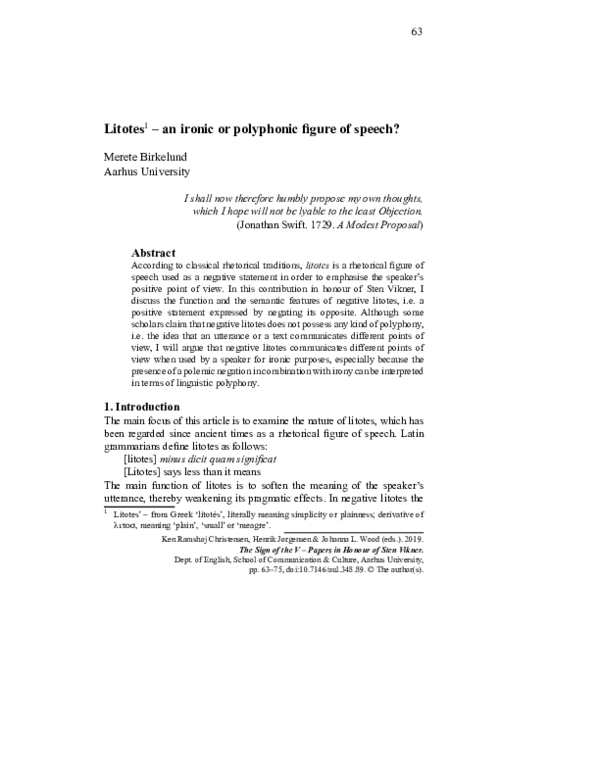 Litotes Examples Figure Of Speech