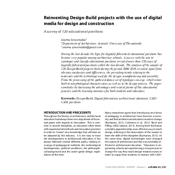(PDF) Reinventing Design-Build projects with the use of digital media ...