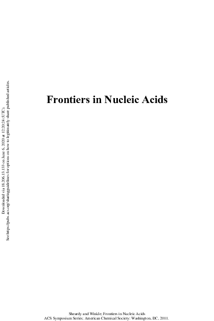 (PDF) Frontiers in Nucleic Acids