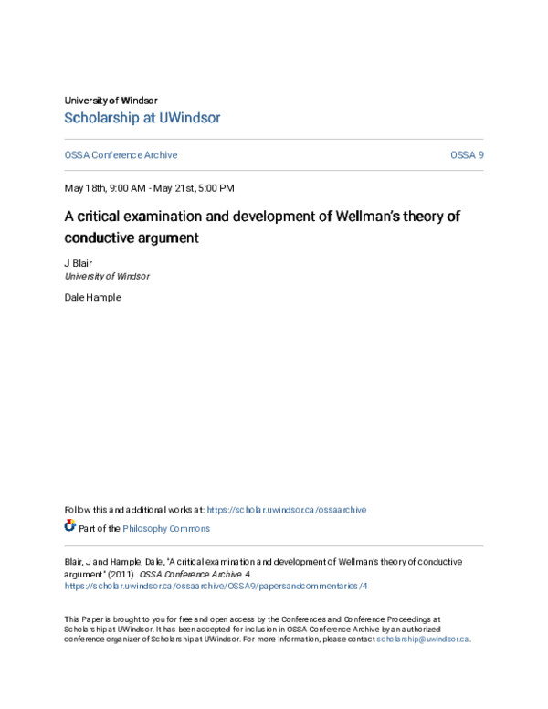 (PDF) A critical examination and development of Wellman’s theory of ...