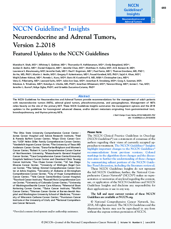 (PDF) NCCN Guidelines Insights Neuroendocrine and Adrenal Tumors