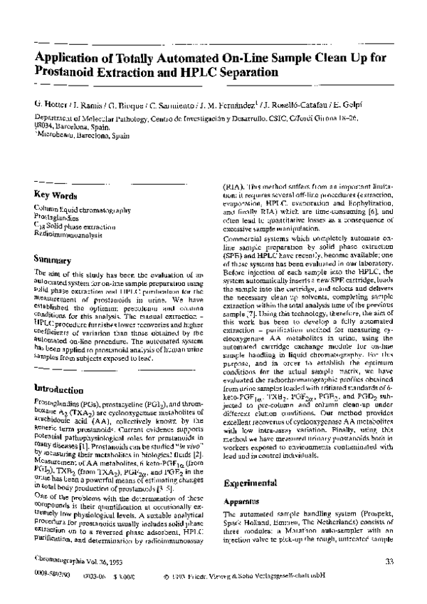 (PDF) Application of totally automated on-line sample clean up for ...