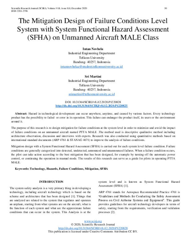 (PDF) The Mitigation Design of Failure Conditions Level System with ...