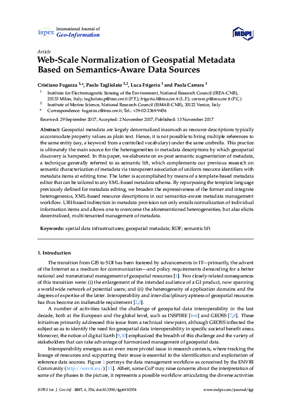 (PDF) Web-Scale Normalization of Geospatial Metadata Based on Semantics ...