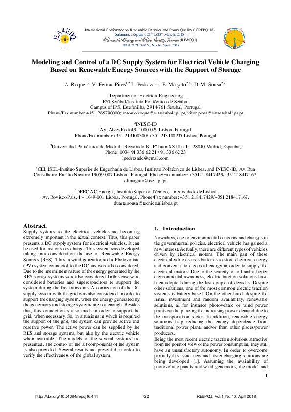 (PDF) Modeling and Control of a DC Supply System for Electrical Vehicle ...