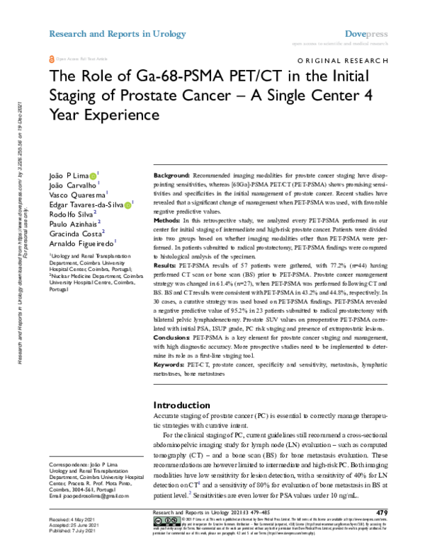 (PDF) The Role of Ga-68-PSMA PET/CT in the Initial Staging of Prostate ...