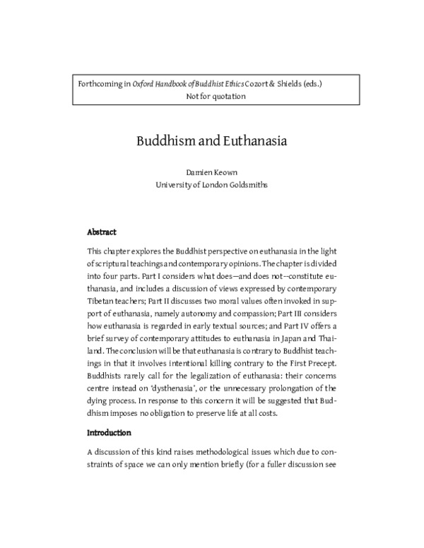 (PDF) Euthanasia