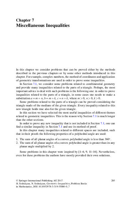 PDF) Miscellaneous Inequalities