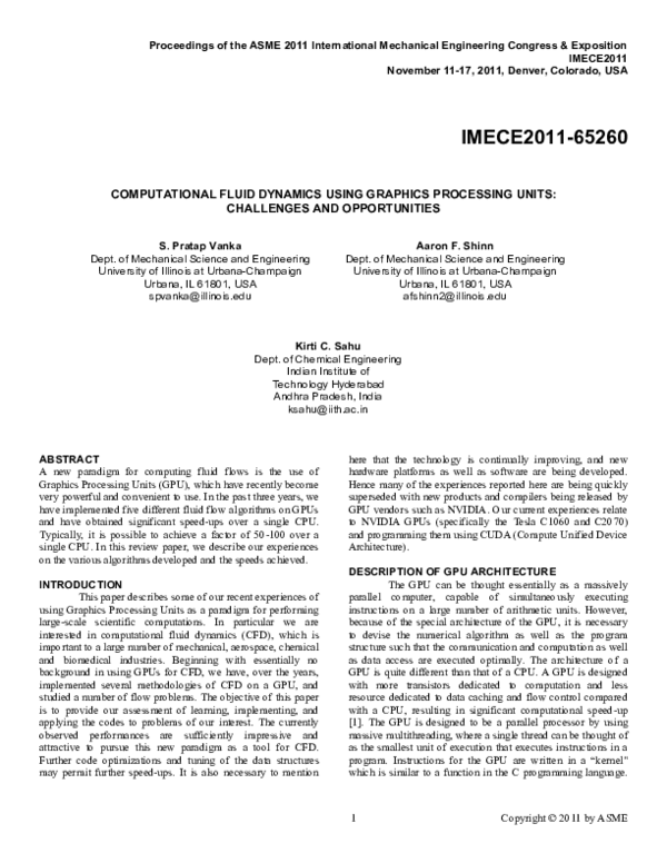 (PDF) 2011 Computational fluid dynamics using graphics processing units ...