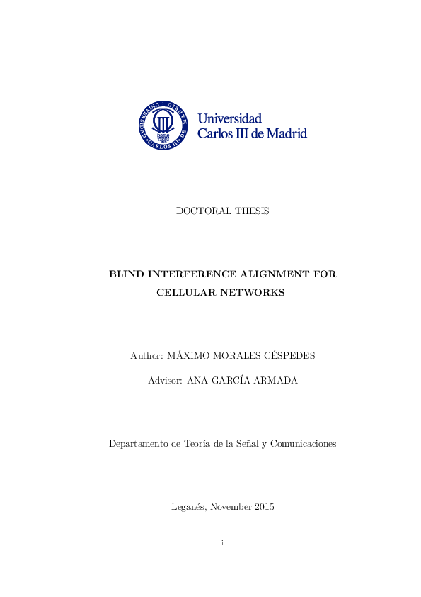 (PDF) Blind Interference Alignment for Cellular Networks