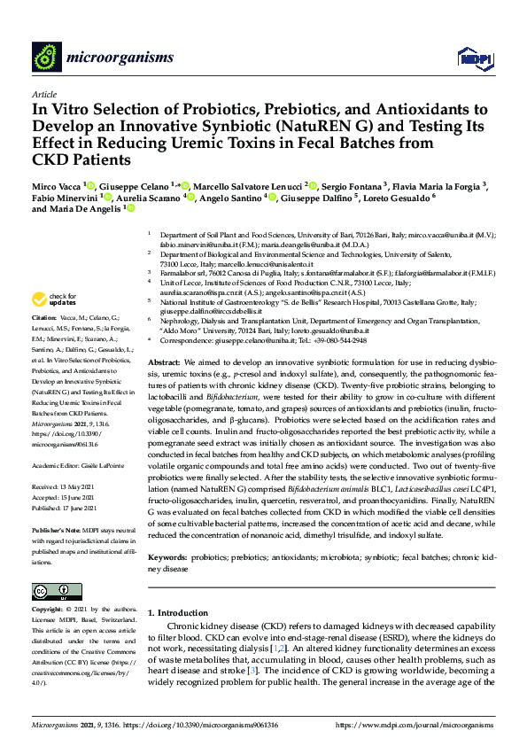 (PDF) In Vitro Selection of Probiotics, Prebiotics, and Antioxidants to ...