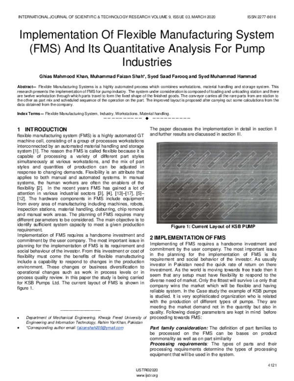 (PDF) Implementation Of Flexible Manufacturing System (FMS) And Its ...