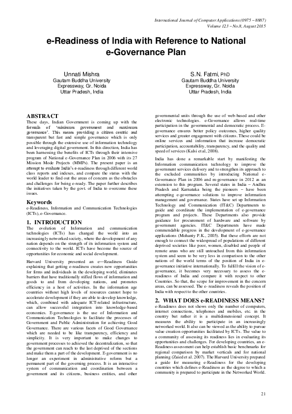 Pdf E Governance Plan