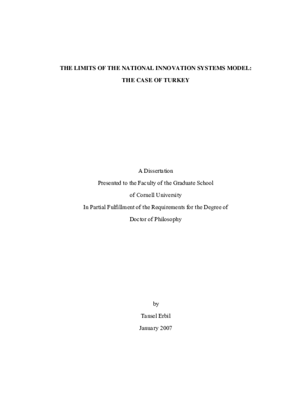 (PDF) The Limits of the National Innovation Systems Model