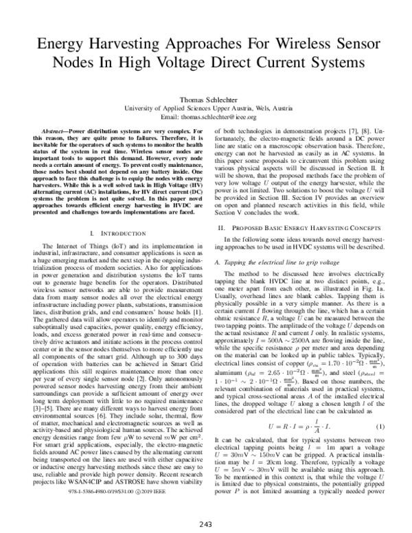 (PDF) Energy Harvesting Approaches For Wireless Sensor Nodes In High ...