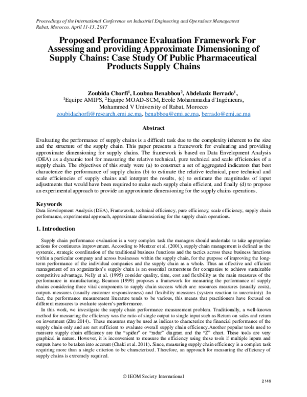 (PDF) Proposed Performance Evaluation Framework For Assessing and ...