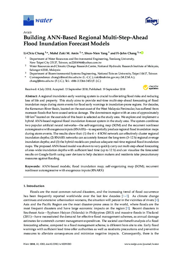 (PDF) Building ANN-Based Regional Multi-Step-Ahead Flood Inundation ...