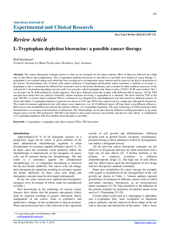 (PDF) American Journal of Experimental and Clinical Research Am J Exp ...