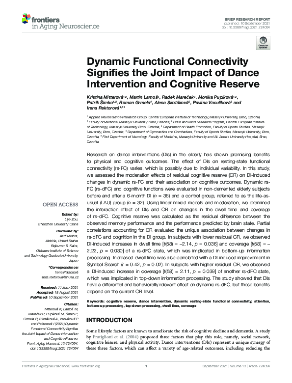 (PDF) Dynamic Functional Connectivity Signifies the Joint Impact of ...