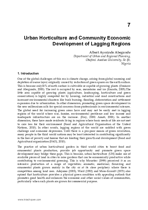 (PDF) 7 Urban Horticulture and Community Economic Development of ...