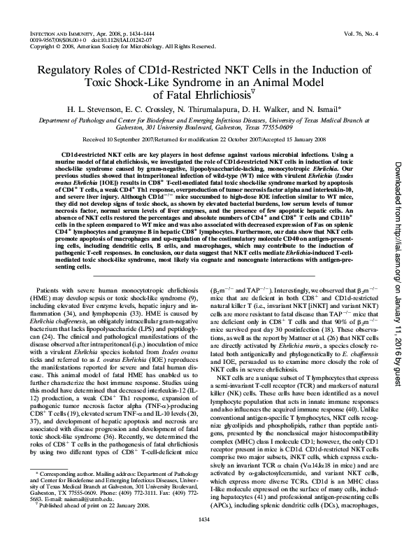 (PDF) Regulatory Roles of CD1d-Restricted NKT Cells in the Induction of ...