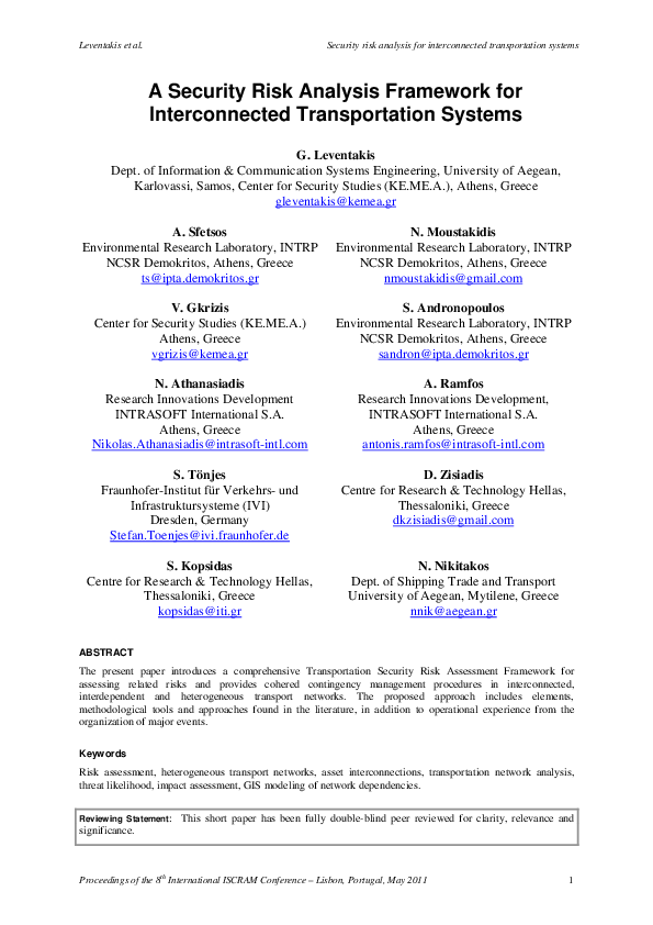 (PDF) A Security Risk Analysis Framework for interconnected ...