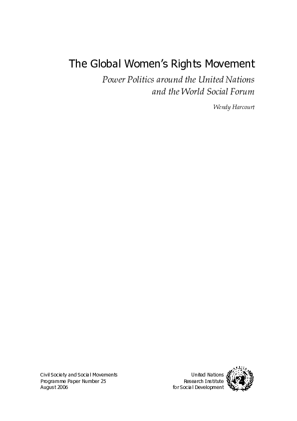 (PDF) The Global Women's Rights Movement Power Politics around the ...