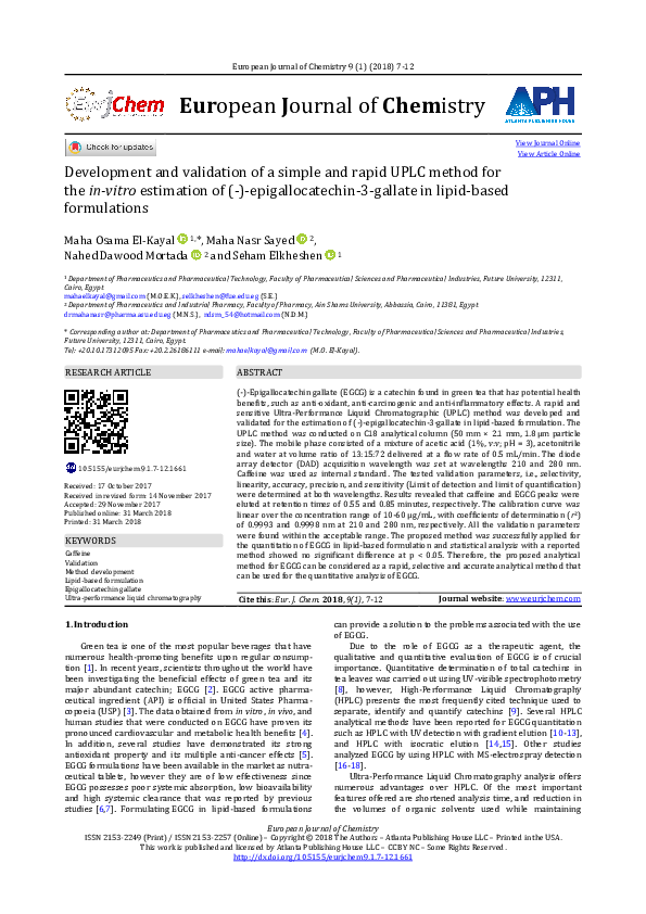 (PDF) Development and validation of a simple and rapid UPLC method for ...