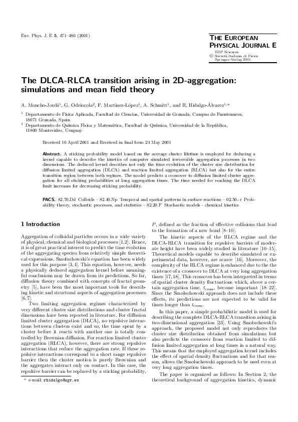  pdf simulations and mean field theory