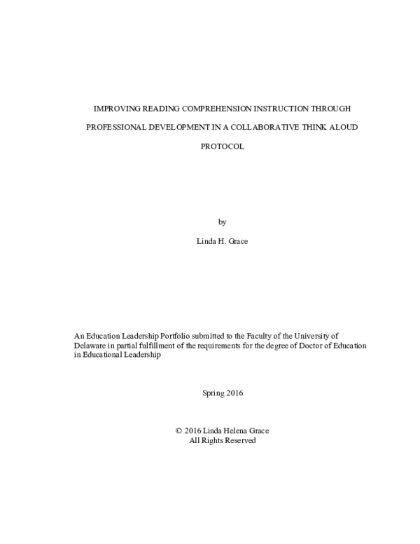 (PDF) Improving reading comprehension instruction through professional ...