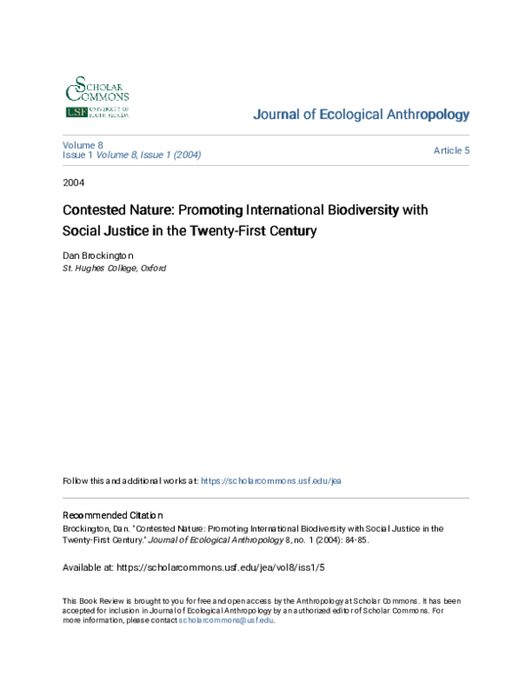 (PDF) Contested nature: promoting international biodiversity with ...