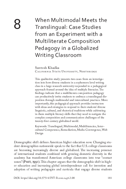 (PDF) When Multimodal Meets the Translingual: Case Studies from an ...