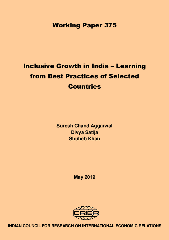 (PDF) Inclusive Growth in India – Learning from Best Practices of ...