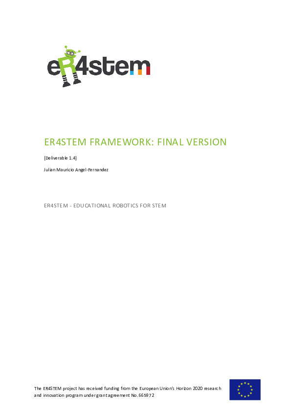 (PDF) Deliverable 1.4 - Er4Stem Framework: Final Version
