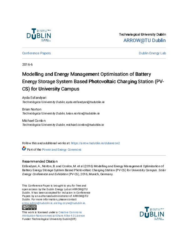(PDF) Modelling and Energy Management Optimisation of Battery Energy ...