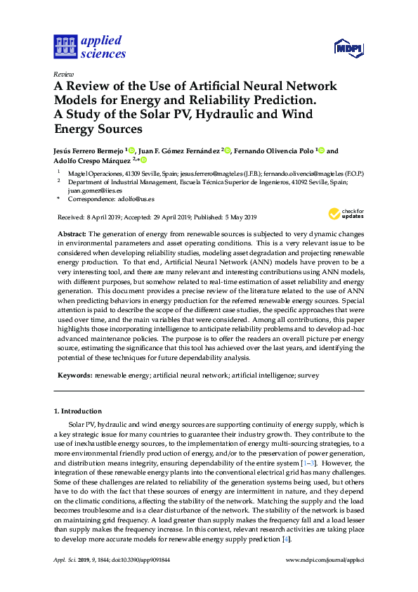 (PDF) A Review of the Use of Artificial Neural Network Models for ...